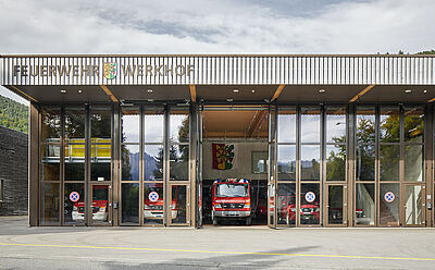 Feuerwehrmagazin und Werkhof, Hünibach